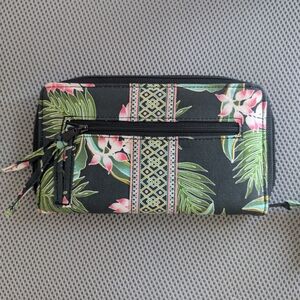 Floral Black Wallet